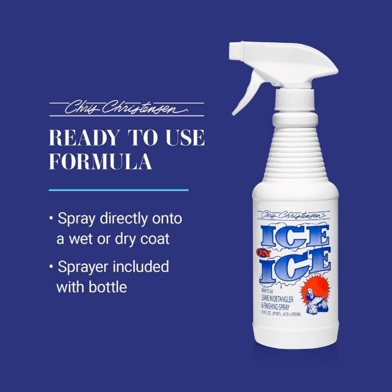 Chris Christensen Ice on Ice Detangler and Finishing Dog Spray, Groom Like a Professional, Ready to Use, Helps Brush/Comb Glide Through Coat, Conditions, No Residue, All Coat Types, Made in USA, 16 oz - Image 3
