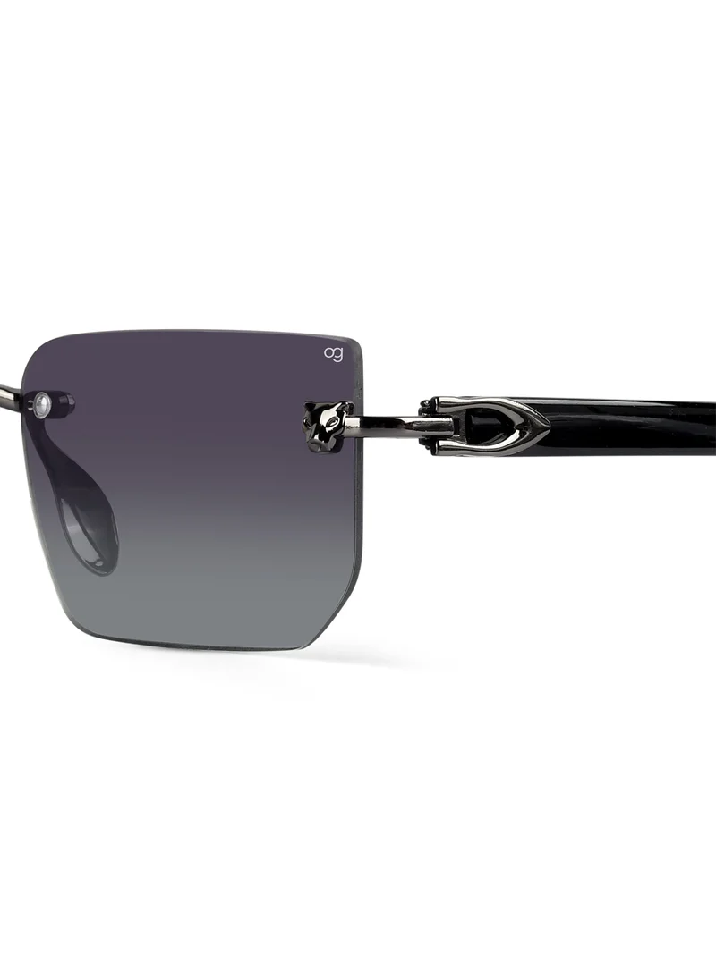 Woggles Fred Green Rimless Rectangle Sunglasses