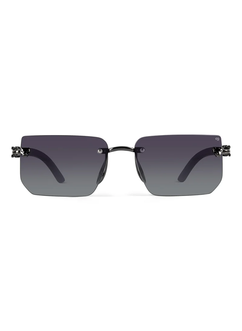 ووجلز UV Protection Rectangle Sunglasses| Men & Women|Rimless Sunglasses