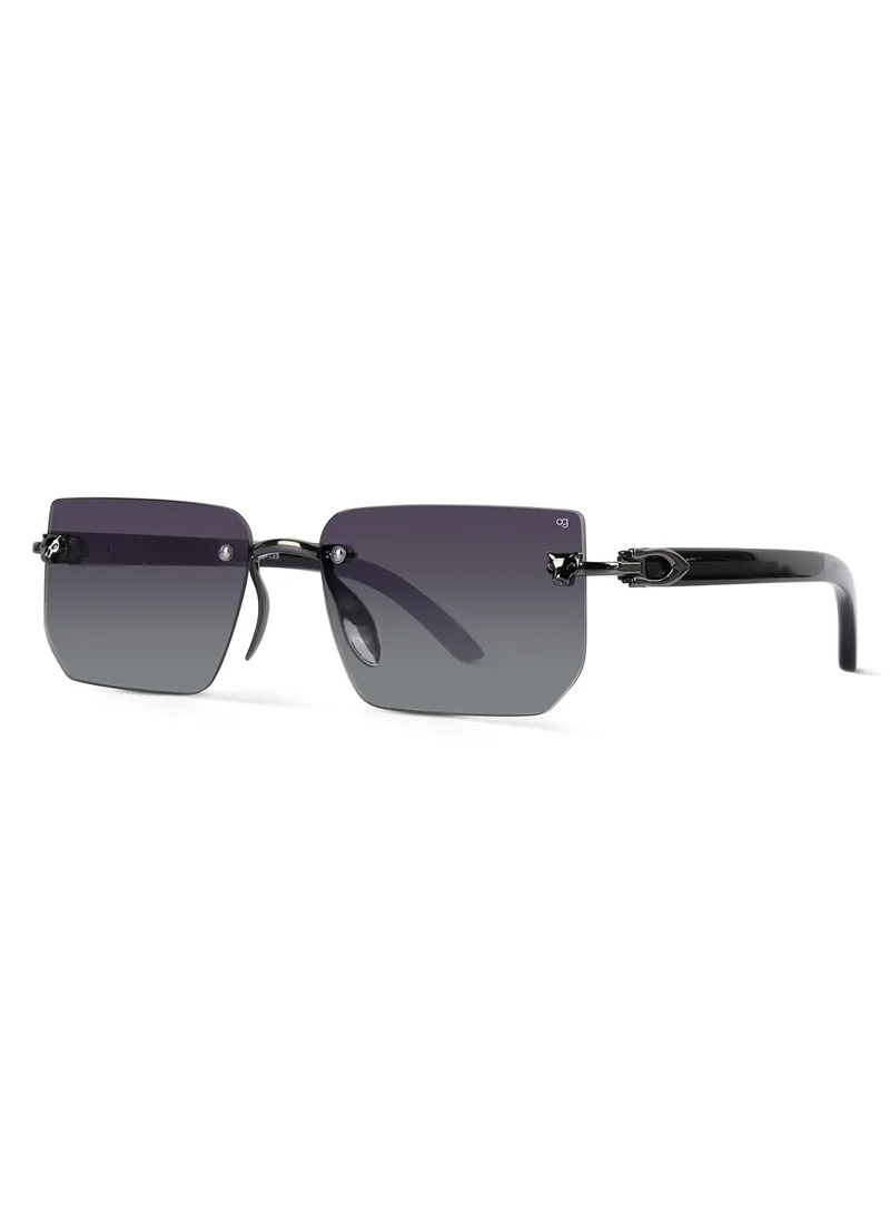 ووجلز UV Protection Rectangle Sunglasses| Men & Women|Rimless Sunglasses