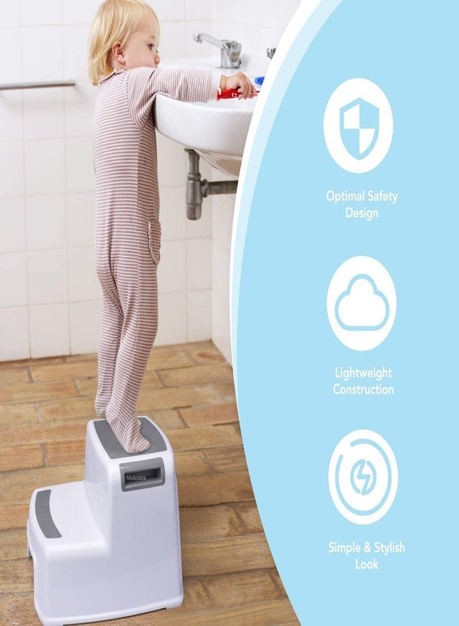 Mokshith Ladder Children's Stool 2 Step Sink Baby Bench Bathroom Anti-Slip Climb Foot Stool Plastics Step Stool 2-Step Stool Anti-Slip Toddler for Toilet Potty Bathroom Kitchen - Image 3