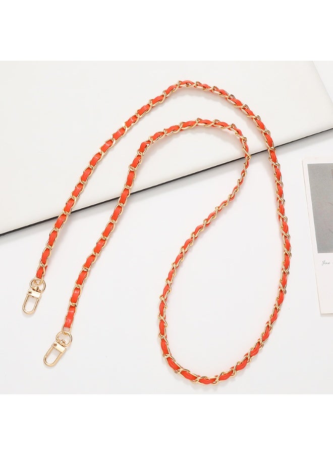 NIBEMINENT Phone Charm/ Chain Strap for Women Girls, Leather Cross Body Cell Phone Case Lanyard Wrist Strap，K2164/Orange