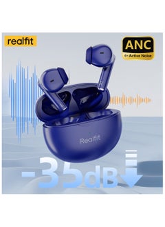 Realfit F2 Pro TWS ANC True Wireless Earbuds Blue  - Image 2