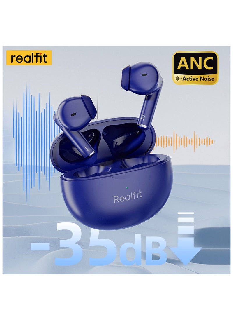 Realfit - F2 Pro TWS ANC True Wireless Earbuds Blue - Image 1