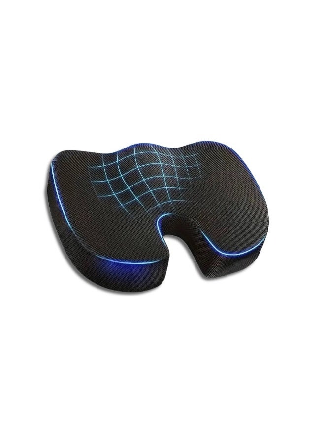 Lumbar Support Seat Cushion - Ergonomic Memory Foam Back Support for Pain Relief, Posture Correction & Comfort - Orthopedic Chair Cushion for Office Chairs, Car Seat & Home Use - Image 5