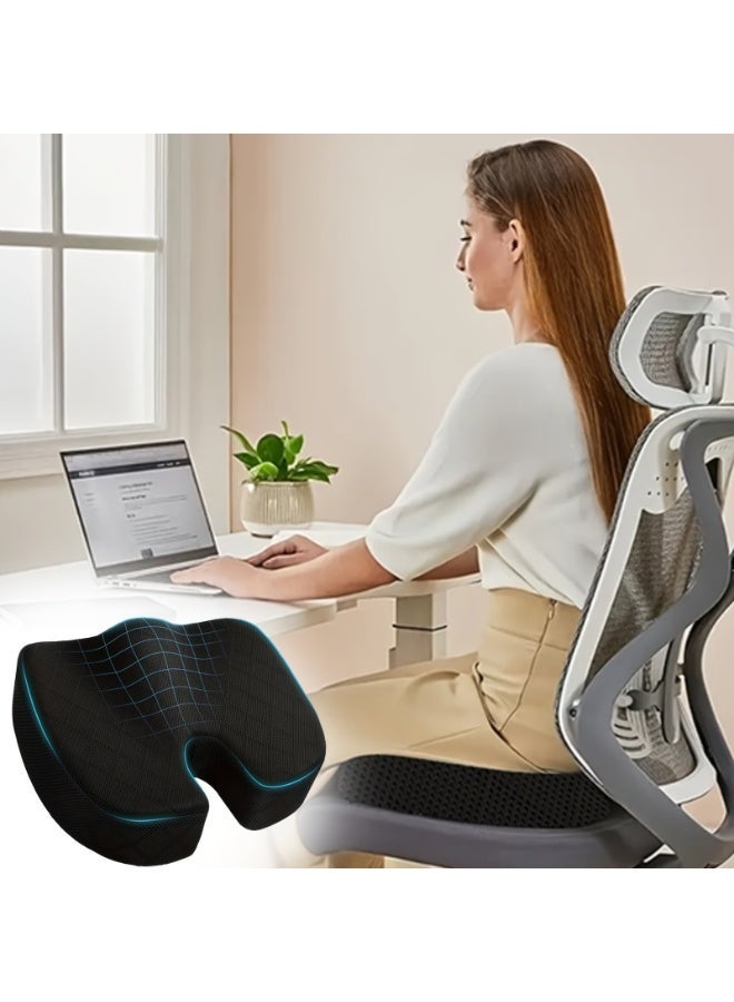 Lumbar Support Seat Cushion - Ergonomic Memory Foam Back Support for Pain Relief, Posture Correction & Comfort - Orthopedic Chair Cushion for Office Chairs, Car Seat & Home Use - Image 4