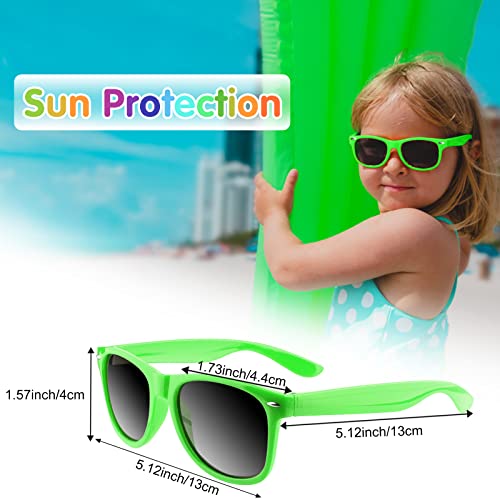 MIAHART 48 Pack Kids Party Sunglasses Bulk for Summer Party Favors Boys and Girls Birthday Party Goody Bag Fillers, Green - Image 3