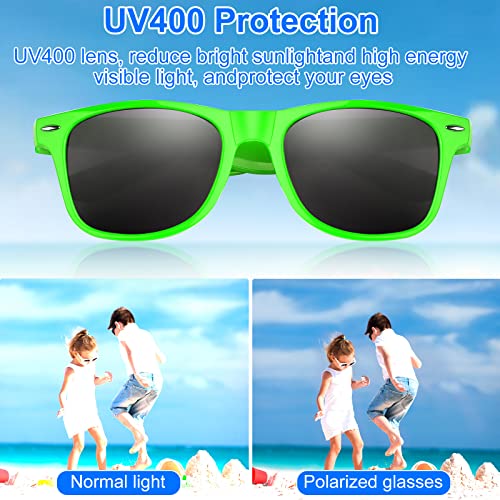 MIAHART 48 Pack Kids Party Sunglasses Bulk for Summer Party Favors Boys and Girls Birthday Party Goody Bag Fillers, Green - Image 4