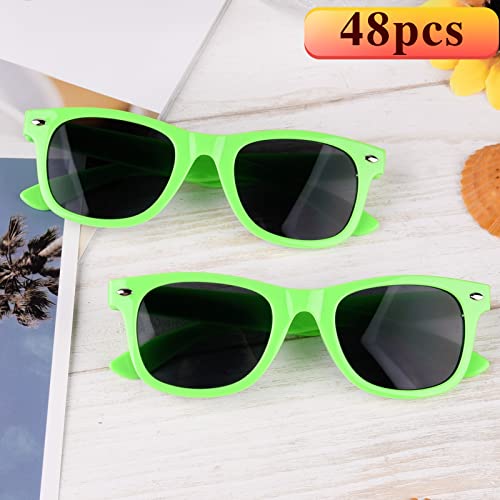 MIAHART 48 Pack Kids Party Sunglasses Bulk for Summer Party Favors Boys and Girls Birthday Party Goody Bag Fillers, Green - Image 2