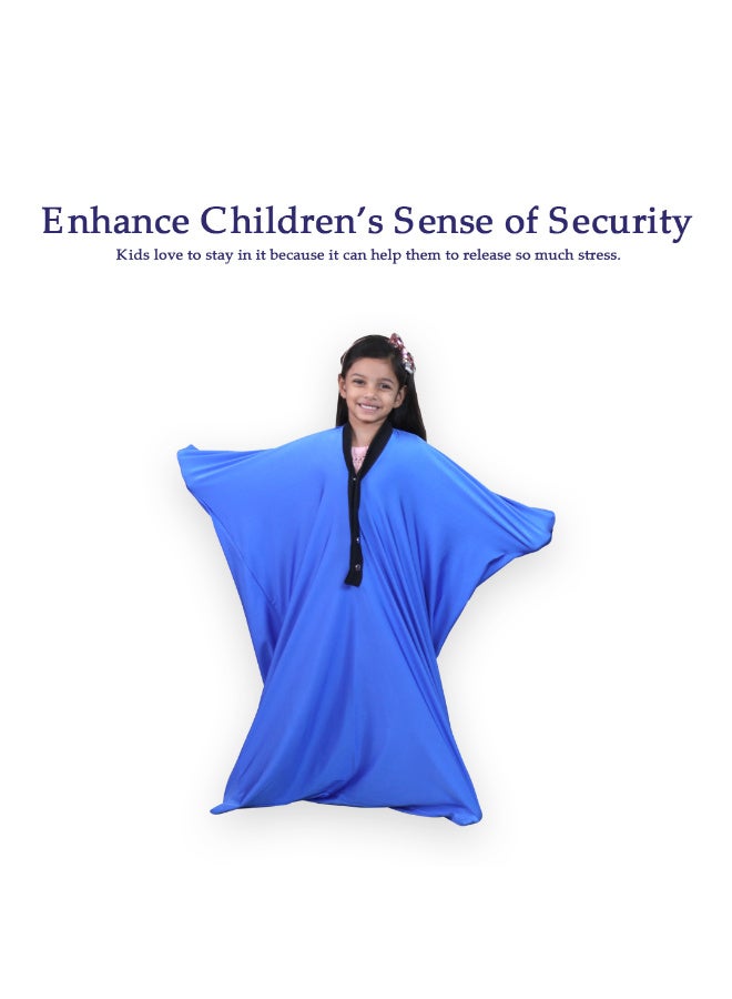 abley's Sensory Body Sock Full-Body Wrap to Relieve Stress, Stretchy, Breathable Cozy Sensory Sack for Boys, Girls, Stretchy Therapeutic Compression Suit for Children, Nylon-Spandex, Blue, Small - Image 3