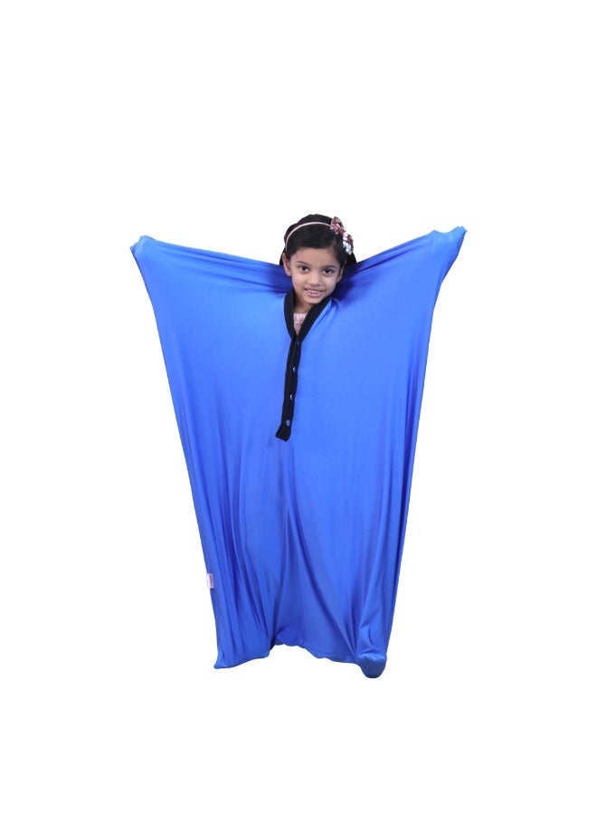 abley's Sensory Body Sock Full-Body Wrap to Relieve Stress, Stretchy, Breathable Cozy Sensory Sack for Boys, Girls, Stretchy Therapeutic Compression Suit for Children, Nylon-Spandex, Blue, Small - Image 1