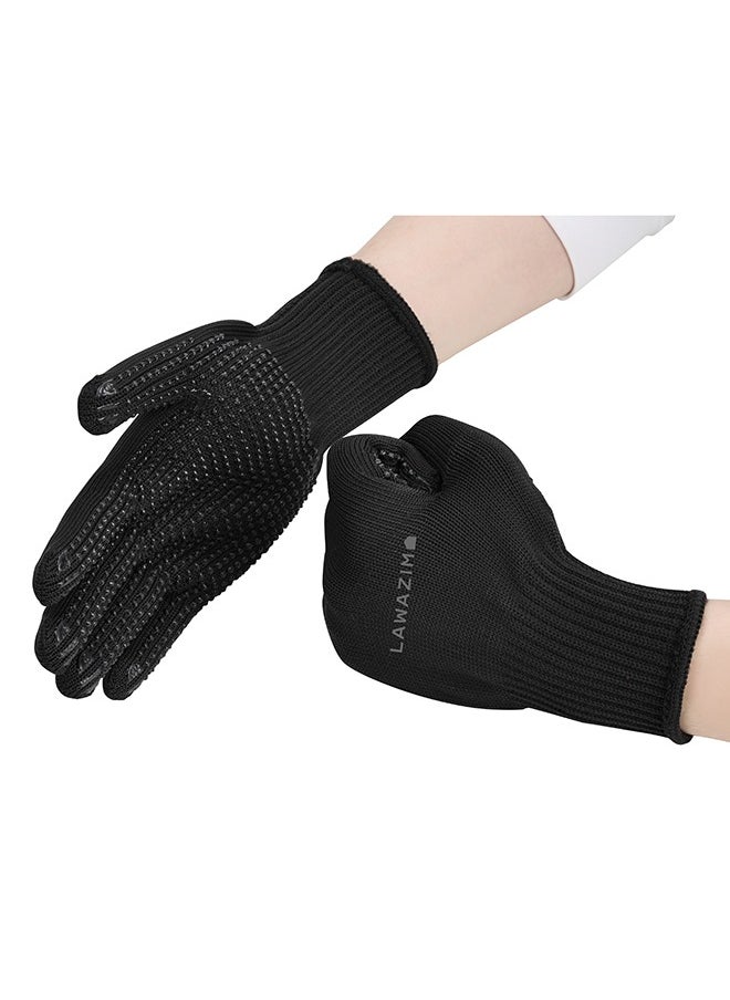LAWAZIM Cotton Working Gloves -3 Pairs Black Dotted- Non-Slip Rubber-Dotted Grip with Comfortable Fit Knitted Breathable Fabric -Durable Work Gloves for Gardening Repairs Construction and DIY Projects  - Image 3