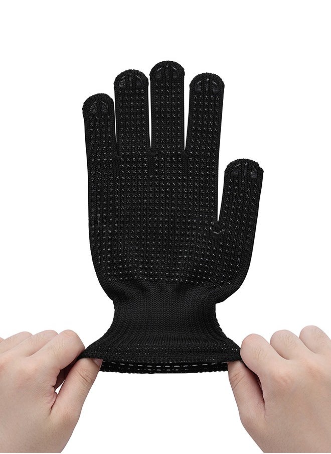LAWAZIM Cotton Working Gloves -3 Pairs Black Dotted- Non-Slip Rubber-Dotted Grip with Comfortable Fit Knitted Breathable Fabric -Durable Work Gloves for Gardening Repairs Construction and DIY Projects  - Image 4