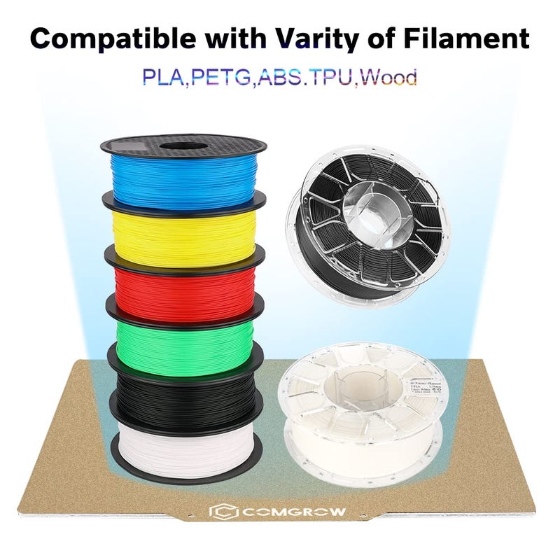 Comgrow ورقة PEI 235x235 مم، سرير Ender 3 مغناطيسي مرن مدفأ مع لاصق لـ Neptune 3 Pro/Neptune 4/Kobra/Creality Ender 3/Ender 3 V2/Ender 3 Pro/Ender 3 Neo/Ender 3 V2 Neo/Ender 3 S1 طابعة ثلاثية الأبعاد - Image 3