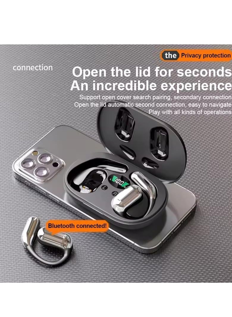 Open Bluetooth 5.4 Earphones, Wireless Earbuds Sports Headphones, Display Charging Box, Built-in Microphone, With Ear Hook, 50 Hours Playtime, Earbuds LED, Waterproof Design, Suitable for Running Fi - Image 2