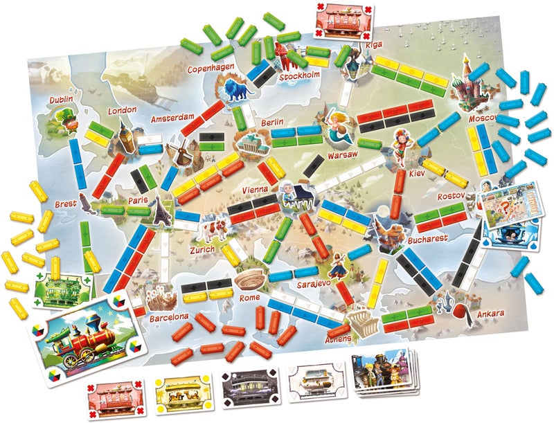 Days of Wonder Ticket to Ride Europe First Journey Board Game - Strategy Game, Train Adventure Game, Fun Family Game for Kids & Adults, Ages 6+, 2-4 Players, 15-30 Minute Playtime, Made by Days of Wonder - Image 5