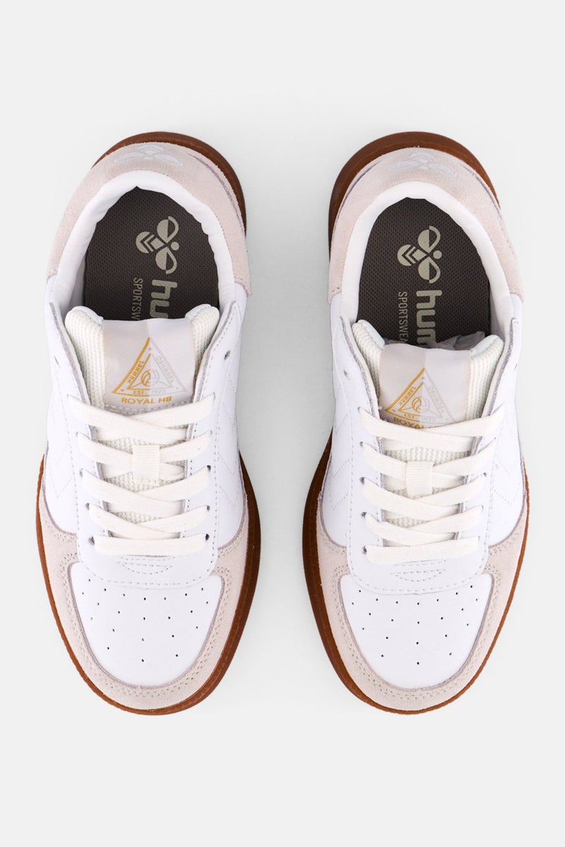 Hummel Kids Boy Royal Hb Lace Up Outdoor Shoes, White - Image 4