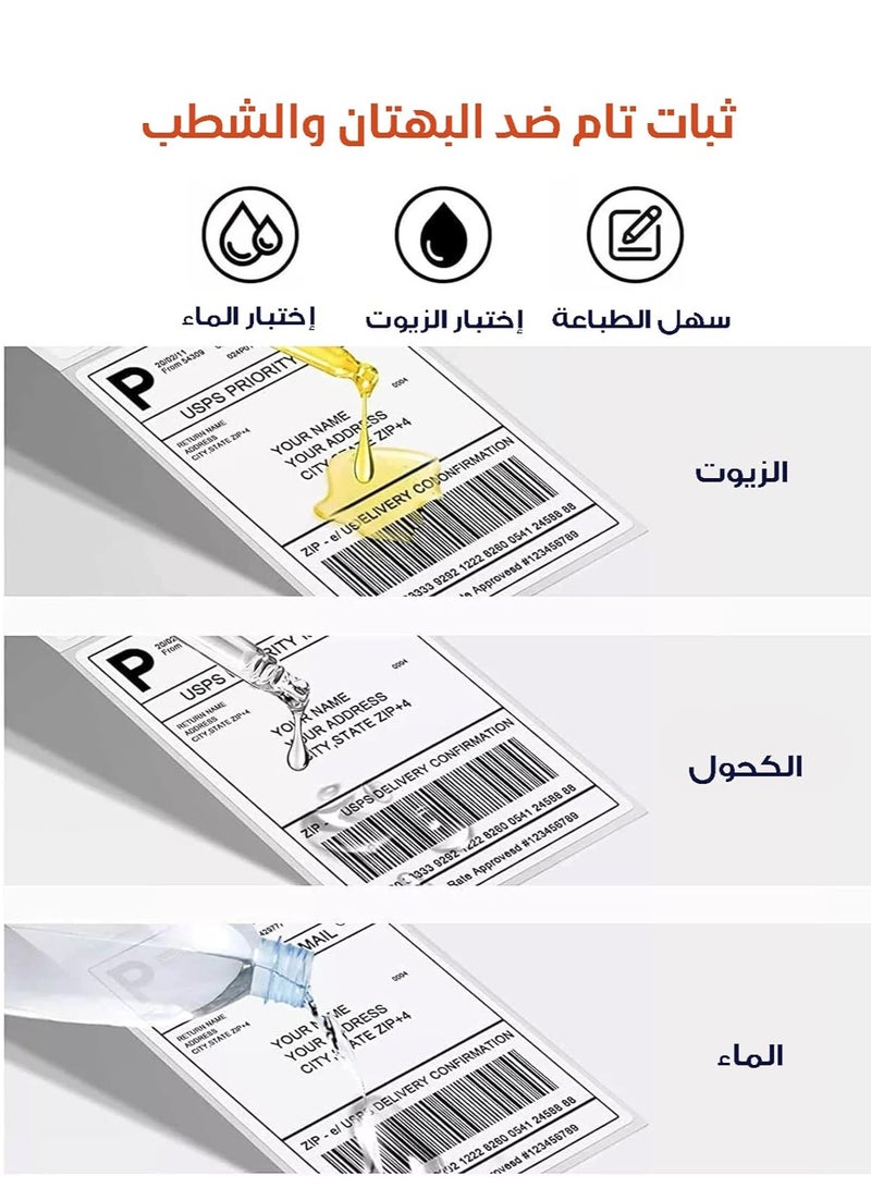 Thermal Shipping Labels, 4x6 Inch 500 Labels Compatible with All Shipping Carriers and E-Commerce Platforms, Thermal Label A6 Label with Easy Perforation Line, Waterproof, Oil-proof, Anti-Scratch (1) - Image 3