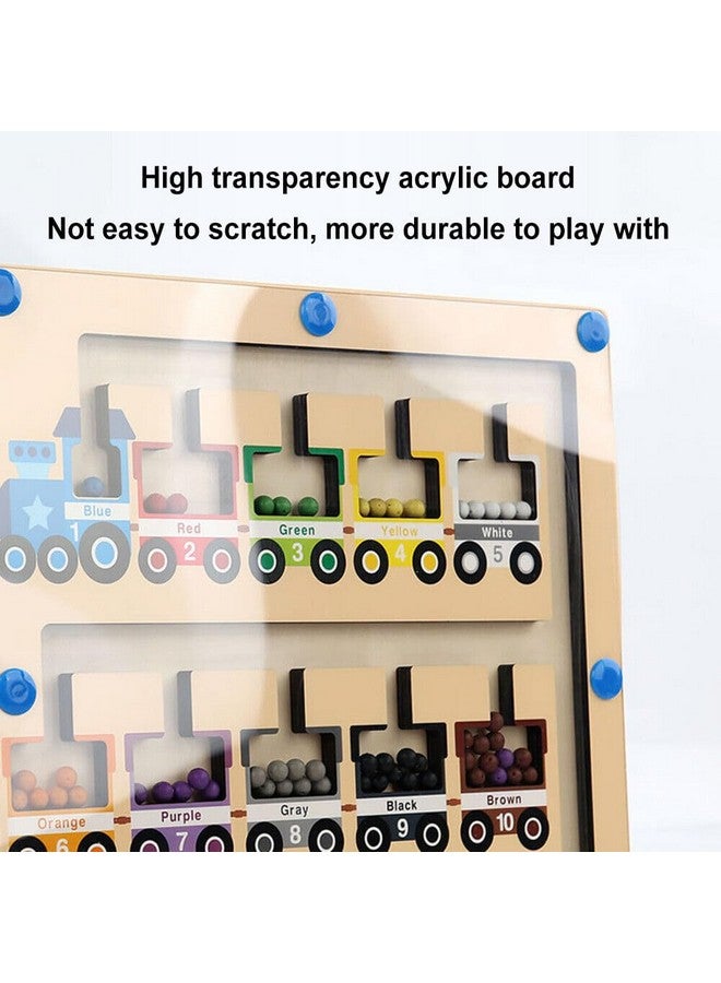 BLiSS HUES BLiSS HUES Magnetic Color And Number Maze Board Puzzle Counting, Matching And Fine Motor Skills Activity Toy For Toddlers (Toy-Train), Multicolor  - Image 3