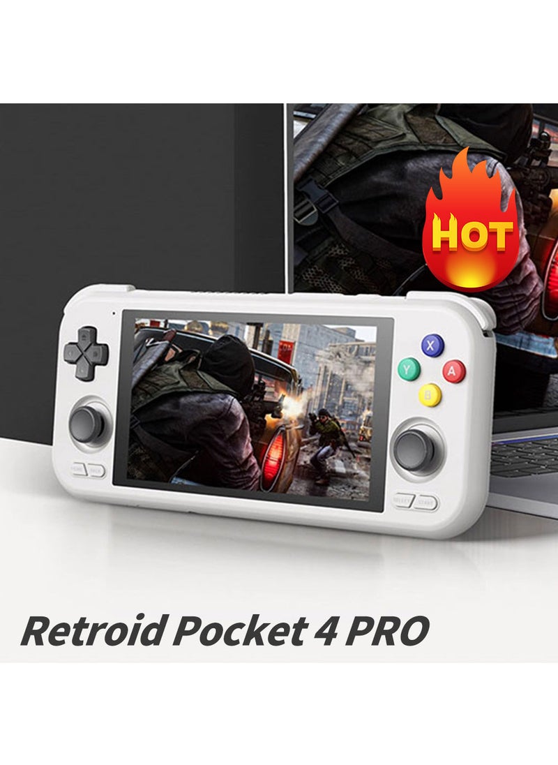 Retroid Pocket - Retroid Pocket 4 Pro Retro Game Handheld Console, Android Retro Game Console Multiple Emulators Console Handheld 4.7 Inch Display 5000mAh Battery Classic Games Console (Grey) - Image 1