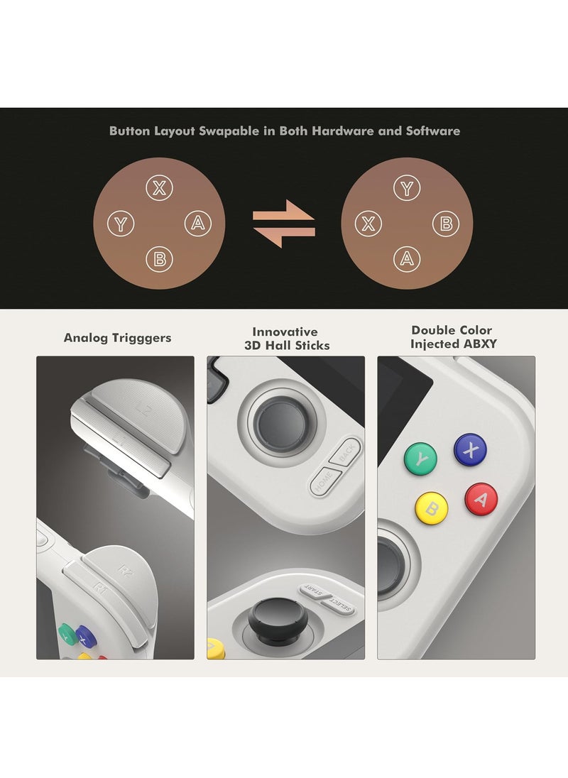 Retroid Pocket - Retroid Pocket 4 Pro Retro Game Handheld Console, Android Retro Game Console Multiple Emulators Console Handheld 4.7 Inch Display 5000mAh Battery Classic Games Console (Grey) - Image 1