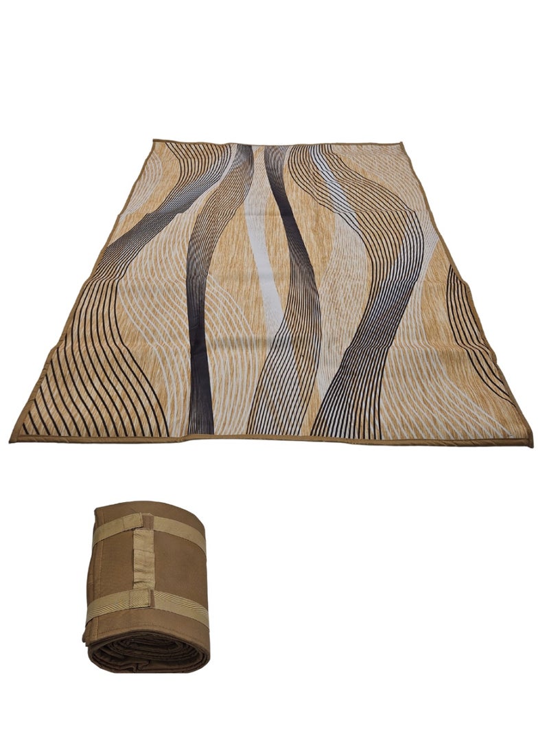 SMART HOME Floor Mat and Padded Mat for Home and Camping – Waterproof, Easy to Fold and Carry, Modern Design with Elegant Patterns – 200x120 cm – Ideal for Majlis, Gardens, Picnics, and Camping - Image 1