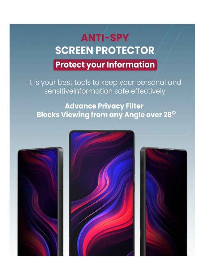 Moxedo Ultra Shield Tempered Glass Screen Protector Privacy 9H Hardness Anti-Spy Protection with Auto-Align Easy Applicator for Samsung Galaxy S25 Ultra - Image 2