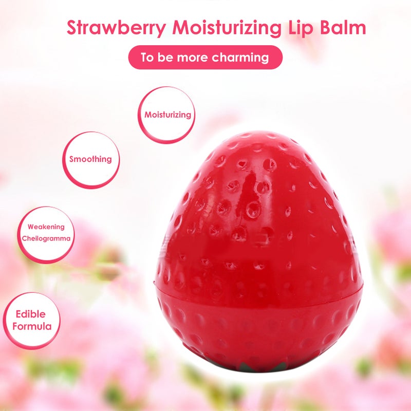Strawberry Lip Balm Natural Plant Essence Long-Lasting Moisturizing Lipstick Cosmetic Makeup Tool - Image 2