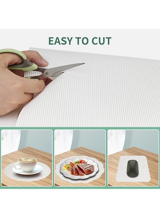 ElastPro 45 cm X 5 m Frosty White Food Grade EVA Anti Slip Washable MatSheet for Fridge, Kitchen, Drawer, Shelf Liner, Table (Line Texture, Frosty White) - Image 2