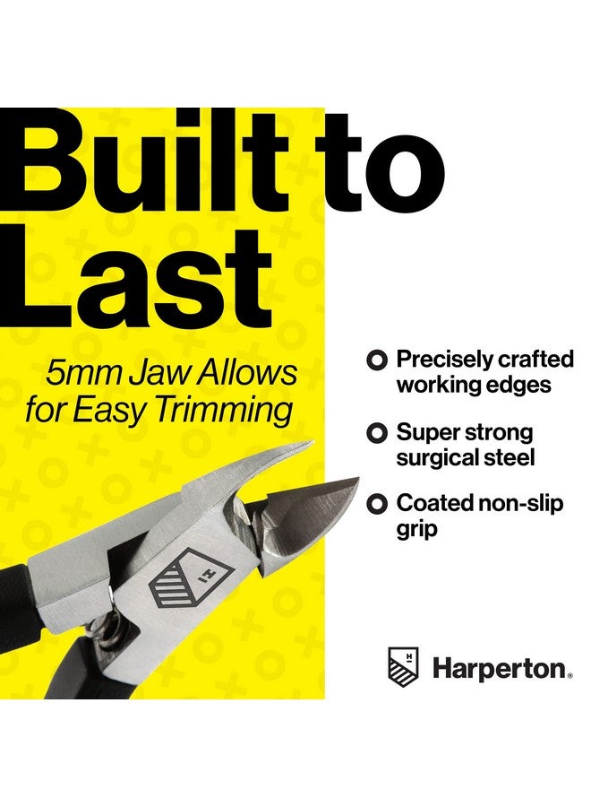 Harperton Harperton Cuticle Trimmer - Full Jaw Nipper and Trimmer, Non-Slip Cuticle Nipper Stainless Steel Cutter Fingernails and Toenails - Image 3