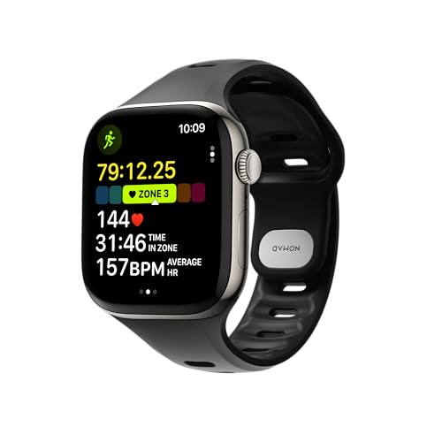 NOMAD Apple Watch Tempo Band Black 42mm Compatible with New Series 11, Series 1-11, and SE iWatch, Sport Band Designed to give your Apple Watch a modern and athletic look - Image 1