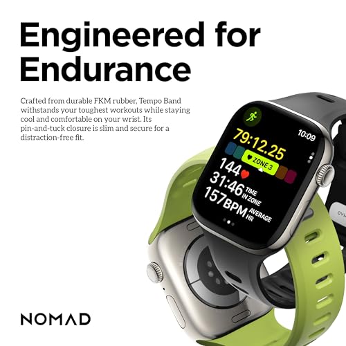 NOMAD Apple Watch Tempo Band Black 42mm Compatible with New Series 11, Series 1-11, and SE iWatch, Sport Band Designed to give your Apple Watch a modern and athletic look - Image 5