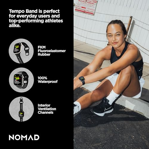 NOMAD Apple Watch Tempo Band Black 42mm Compatible with New Series 11, Series 1-11, and SE iWatch, Sport Band Designed to give your Apple Watch a modern and athletic look - Image 2