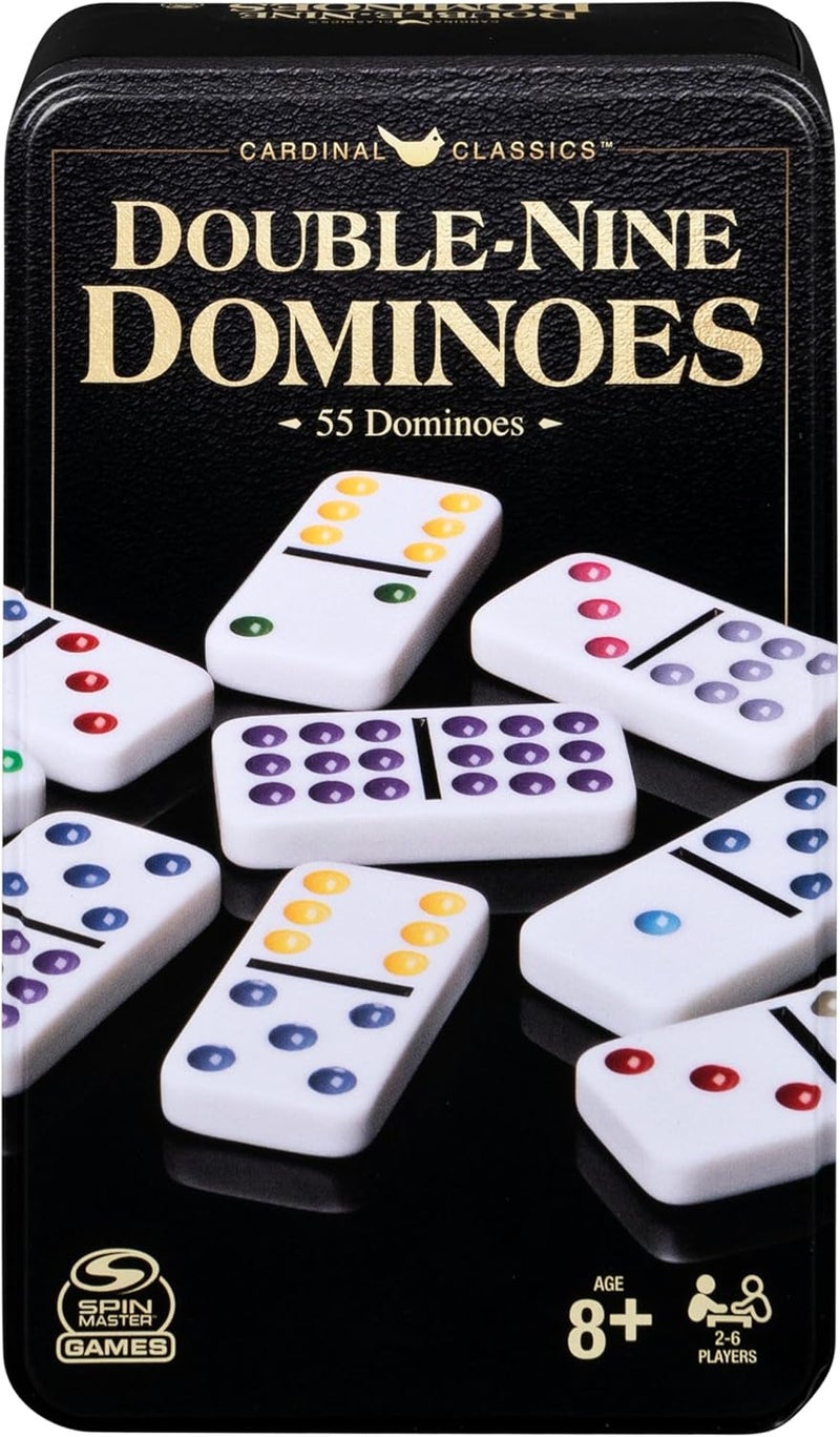 Spin Master Games , Cardinal Classics Double Nine Dominoes Set in Storage Tin, Dominoes for Kids, Classic Game, Dominoes for Adults & Kids Ages 8+ - Image 1