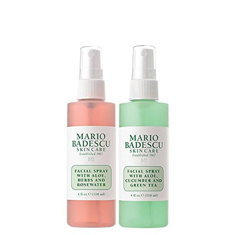 Mario Badescu Facial Spray Aloe, Rose Water and Cucumber - Green Tea Duo for Face, Neck or Hair, Cooling and Hydrating Face Mist for All Skin Types, Dewy Finish, 4 Fl Oz (Pack of 2) - Image 1