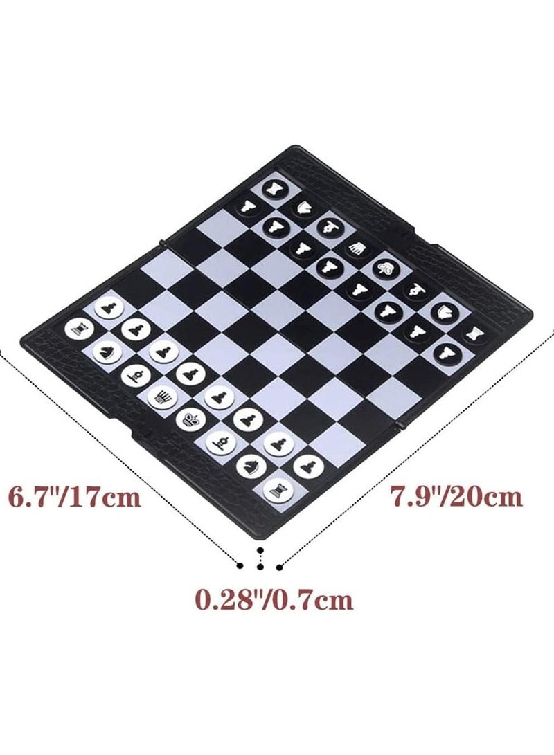 Chess Set, 7.9 Inch Mini Wallet Magnetic Travel Folding Board Game, Educational Toys for Kids and Adults  - Image 4