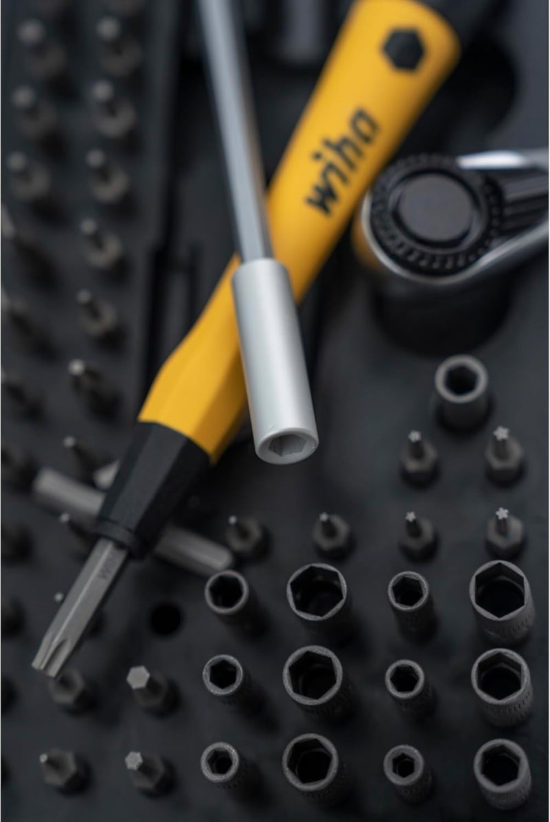 Wiha 75965 مجموعة 65 قطعة نظام 4 آمن ضد الكهرباء الساكنة فني رئيسي بمفتاح ربط ومجموعة MicroBits - Image 5