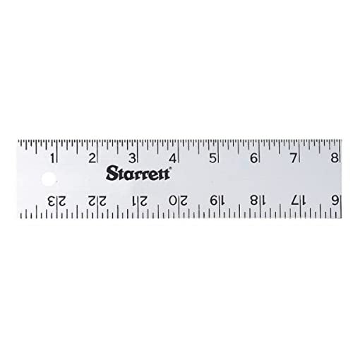 Starrett Straight Edge Aluminum Rule - Ideal for Schools, Shops, Metal Workers and Wood Workers - 24" Length, 2" Width, .081" Thickness, 1/8", 1/16" English - ASE-24 - Image 1