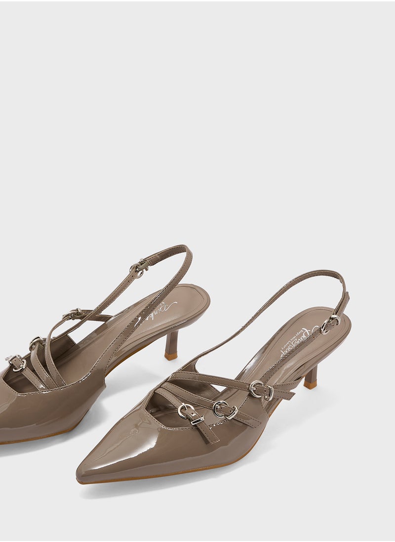 Pointed Sling Back Pump