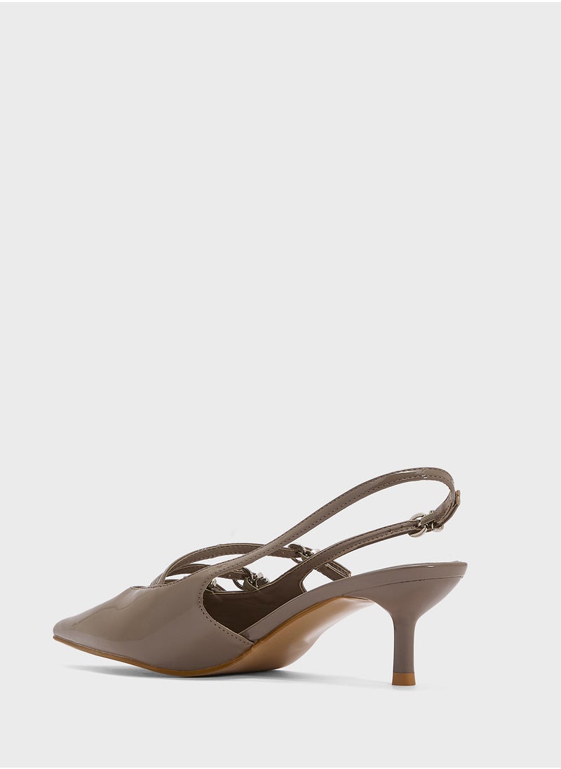 Pointed Sling Back Pump