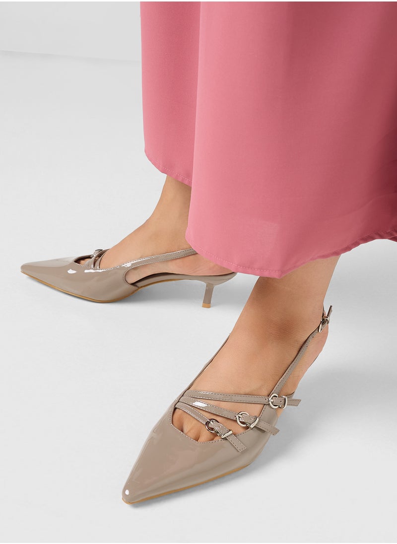 Pointed Sling Back Pump