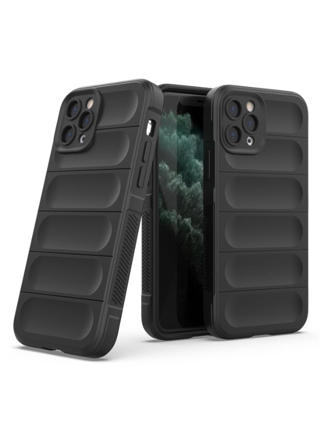 Premium Protection Back Silicone Case Compatible with Iphone 11 Pro Magic Shield Shockproof Case with Camera Protection (Black) - Image 1