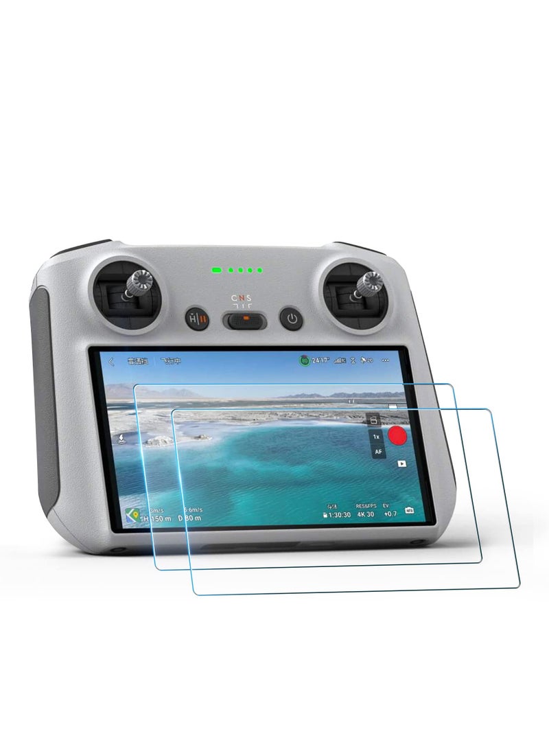 SOLARAE Tempered Protective Film for DJI Mini 3 Pro RC Remote Control with Screen, Anti-Fingerprint, Dust-proof, Oil-proof, HD Tempered Glass Explosion-proof Film (2-Pack) - Image 1