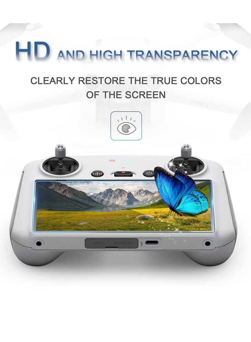 SOLARAE Tempered Protective Film for DJI Mini 3 Pro RC Remote Control with Screen, Anti-Fingerprint, Dust-proof, Oil-proof, HD Tempered Glass Explosion-proof Film (2-Pack) - Image 4