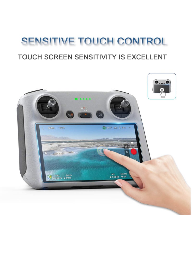 SOLARAE Tempered Protective Film for DJI Mini 3 Pro RC Remote Control with Screen, Anti-Fingerprint, Dust-proof, Oil-proof, HD Tempered Glass Explosion-proof Film (2-Pack) - Image 3