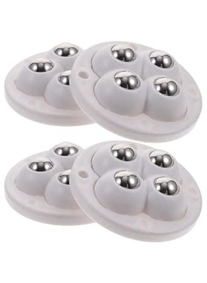 4Pcs 360 Degree Swivel Self Adhesive Mini Caster Wheels Small Sticky Furniture Rollers for Trash Can Storage Bin - Image 1