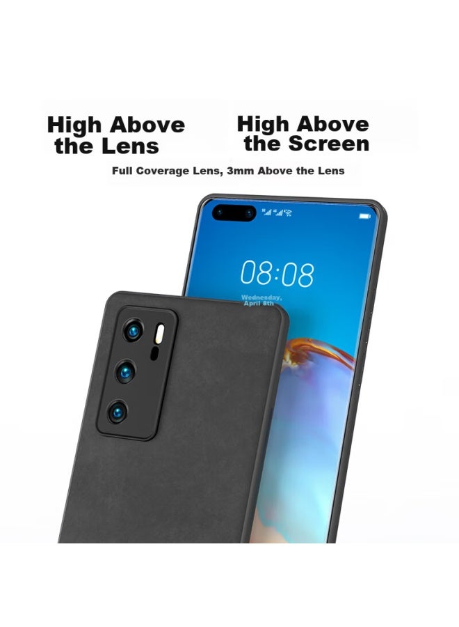 Hotfire Huawei P40 Phone Case, Huawei P40 Protective Cover, Upgraded Skin-Like Lambskin Matte Lens Full Protection Silicone Case For Men And Women - Dark Night Green - Image 4
