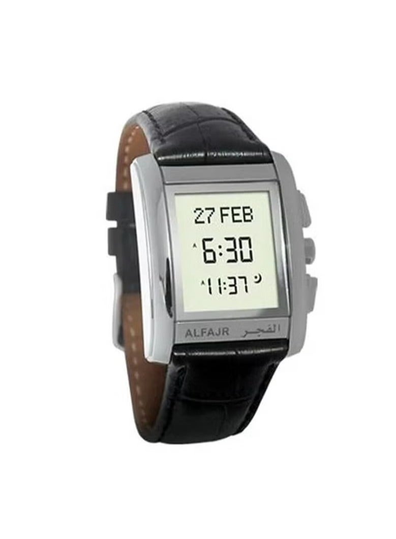 ساعة الفجر الرجالية الرقمية الجلدية المقاومة للماء WS-06L للرجال - 30 ملم - بني - Image 1