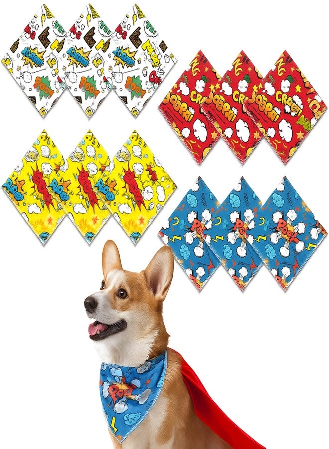 Skicuff مجموعة سكيكوف المكونة من 12 قطعة من إكسسوارات تنكرية للحيوانات الأليفة في الهالوين، تتضمن باندانا للكلاب الصغيرة والمتوسطة والكبيرة بتصميم مستوحى من المدينة الزرقاء، وإكسسوارات لحفلات تنكرية للكلاب، ووشاح للجراء كهدايا لأعياد الميلاد. - Image 1