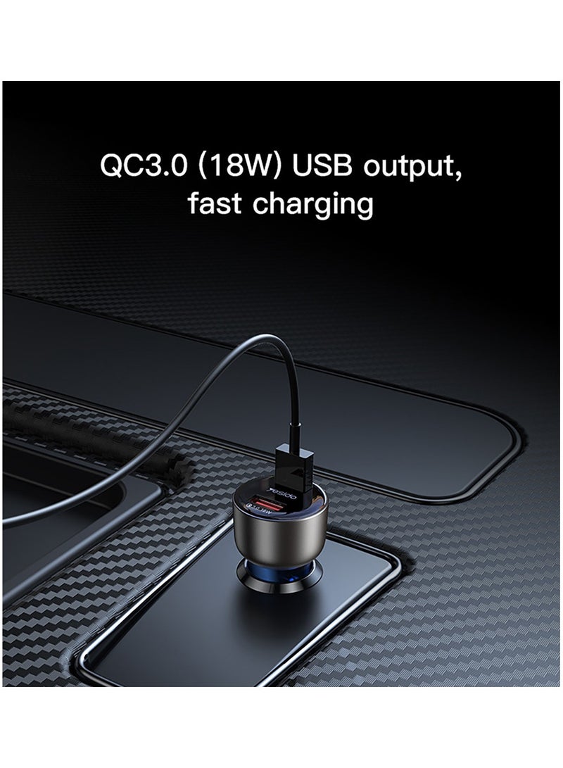 Yesido Y51 Super Fast Charger Dual Port PD Fast Charging 36W Max Charger - Black/Blue - Image 4